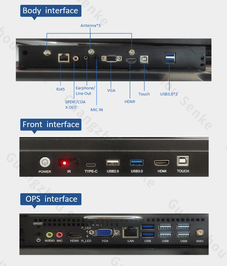 Interactive Panel Interactive Touch Panel Interactive Whiteboard Windows 65 75 86 98 100 Inch Smart Board Touch Screen LCD Display Interactive Flat Panel